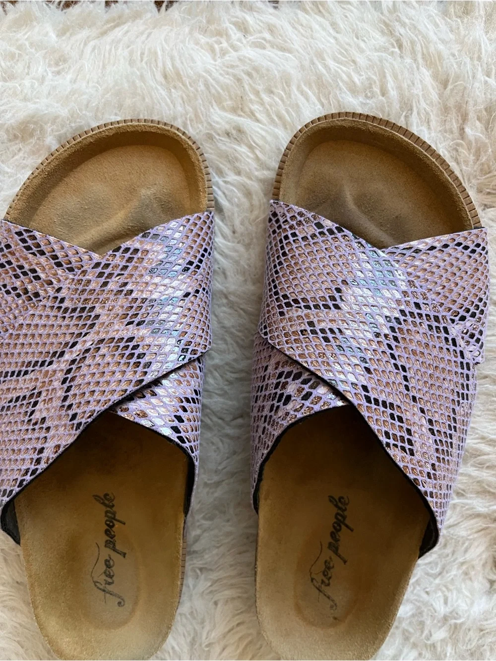 Free People Sidelines Footbed Sandals in Sz 39